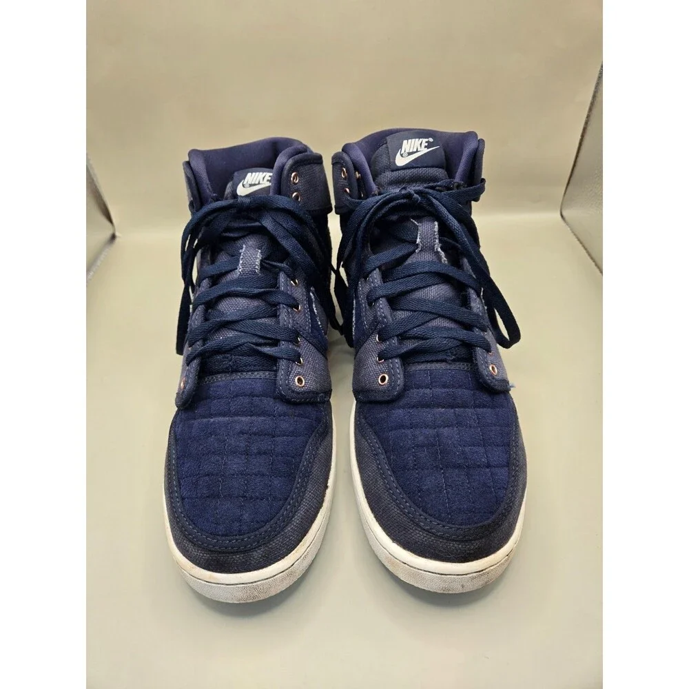 Jordan 1 Retro AJKO Shoes Men's 10 Navy Blue Quilted Canvas Athletic OG Sneakers